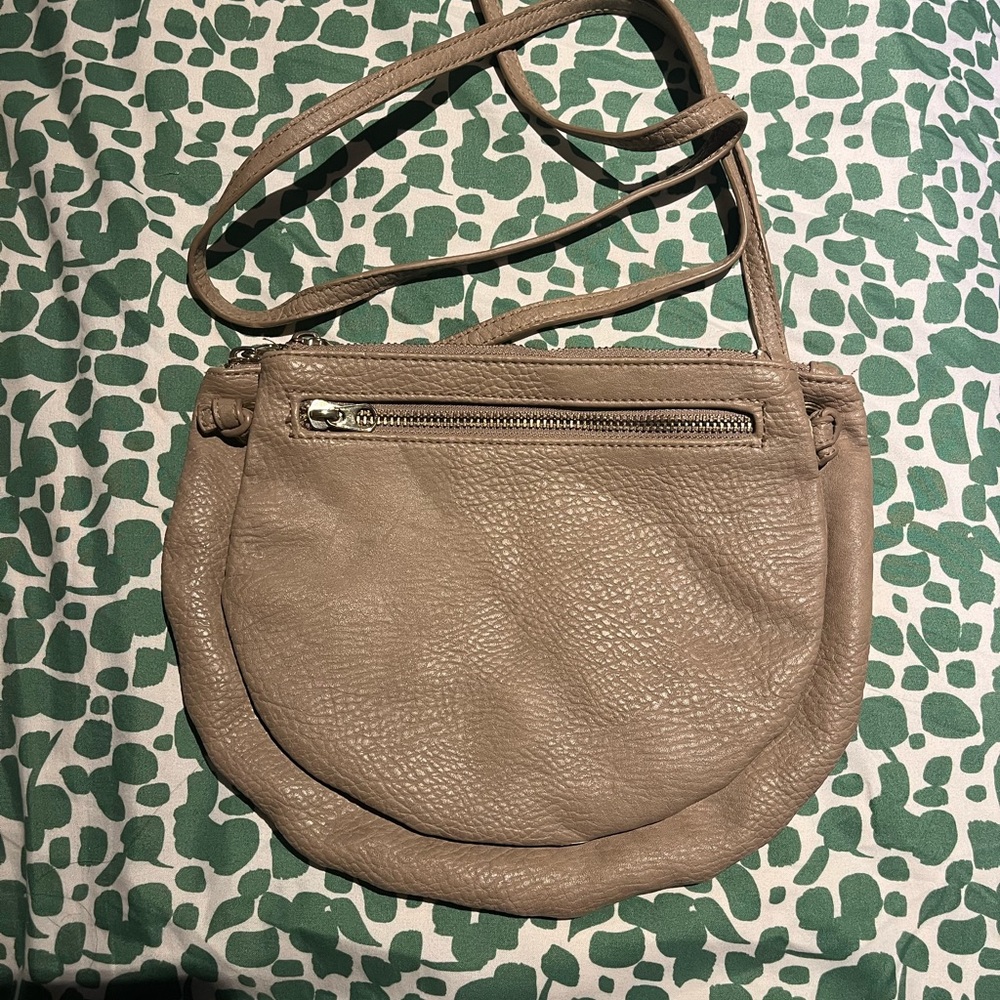 Tan Leather Crossbody Bag